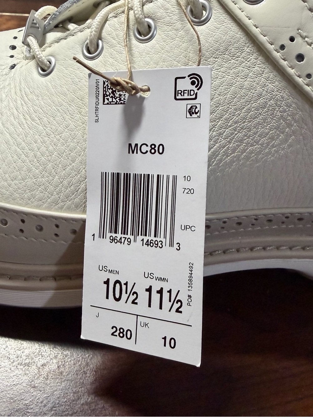 NEW men’s adidas modern classic 80 spikeless golf shoes off white grey 10.5 - Picture 8 of 10